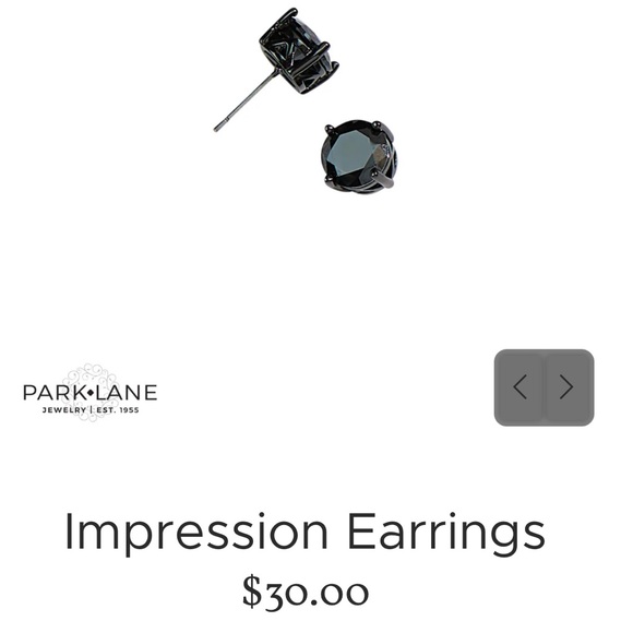 Park Lane Jet - BLACK - Impression Earrings - Picture 1 of 1
